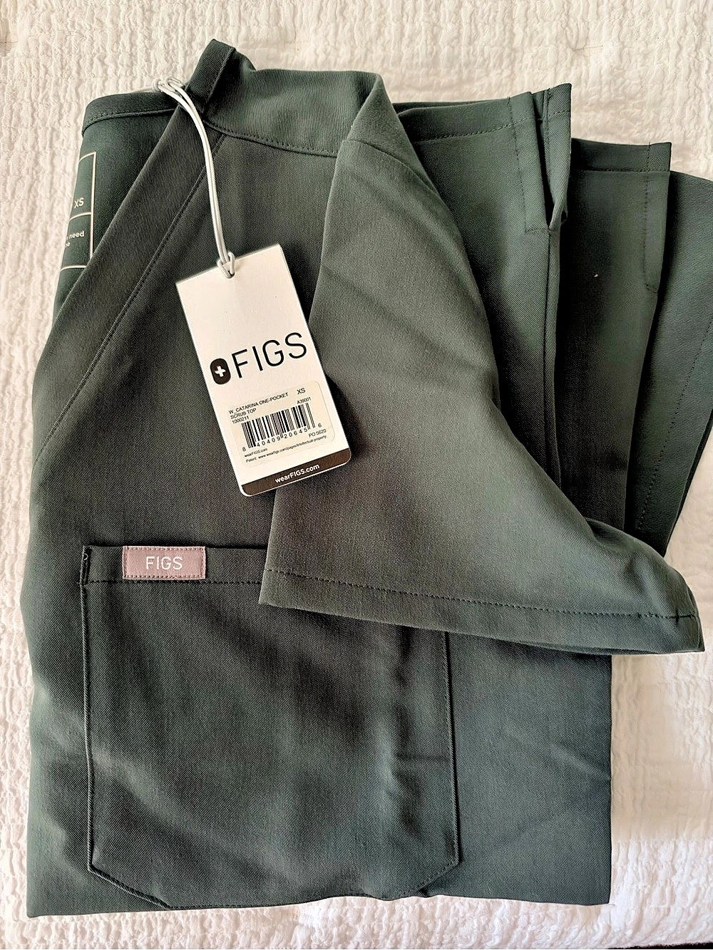 FIGS Yola Skinny Scrub Pants Scrub Pants Green XS NWT PO 5620